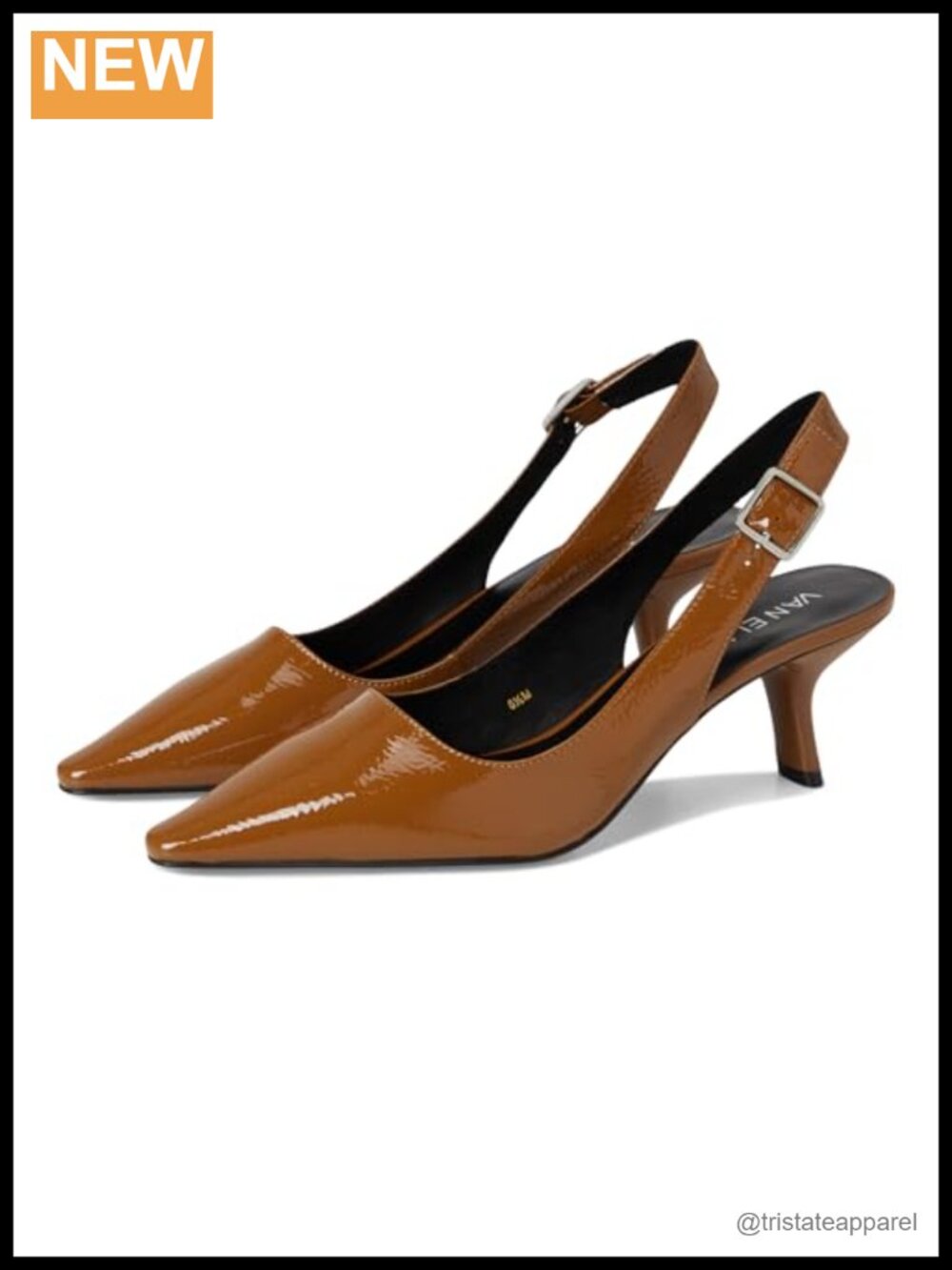 Leather Kitten Heel Pumps Pointed Toe Dress Shoes